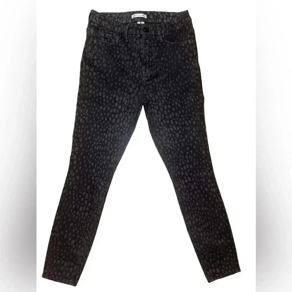 Good American Good Legs Crop Black Foil Jeans Size‎ 6